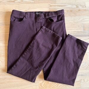 Purple denim Betabrand stretchy jeans